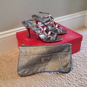 Nina Strappy Sandals with Clutch